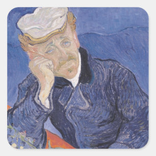 Adesivo Quadrado Dr. Paul Gachet de Vincent van Gogh  , 1890