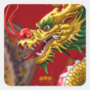 Adesivo Quadrado Dragão