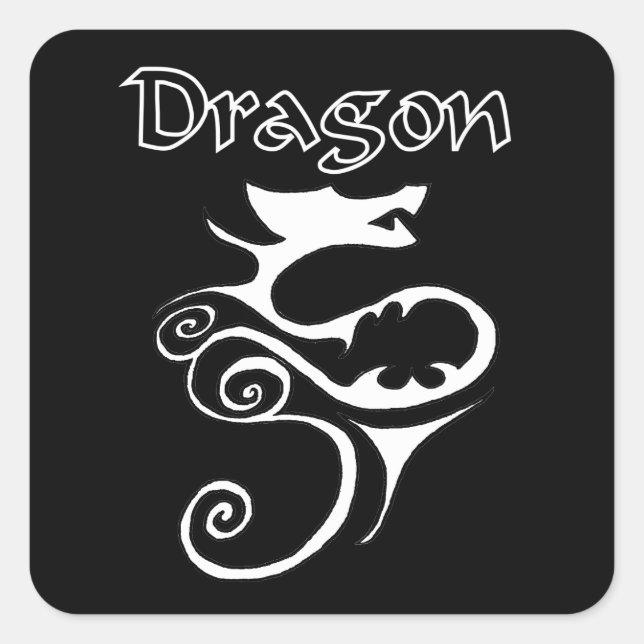 Adesivo Quadrado Dragão 02 (Frente)
