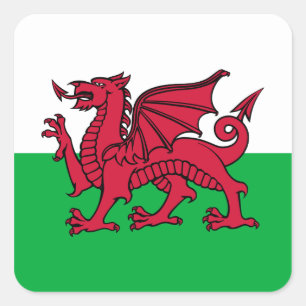 Adesivo Quadrado Dragão de Wales