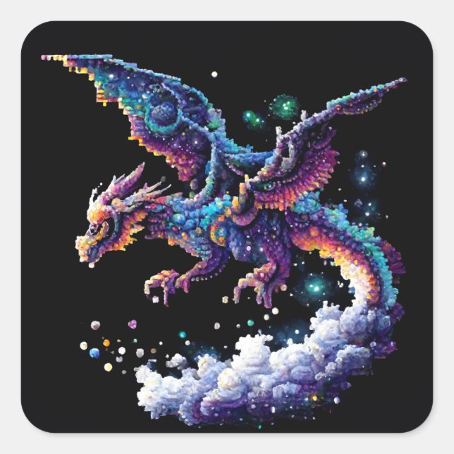 Adesivo Quadrado Dragon Air Elemental (Frente)