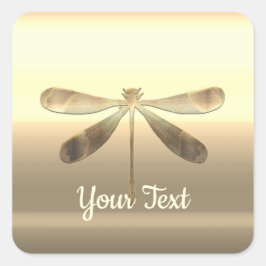 Adesivo Quadrado Dragonfly Dourada