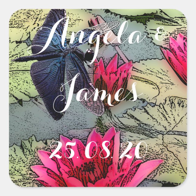 Adesivo Quadrado Dragonfly Stickers (Frente)