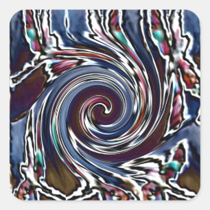 Adesivo Quadrado Dragonfly Wave Abstrato Nature