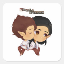 Drake e Dian Square Sticker