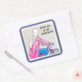 Adesivo Quadrado Dream Big & Say InshaAllah - Stickers