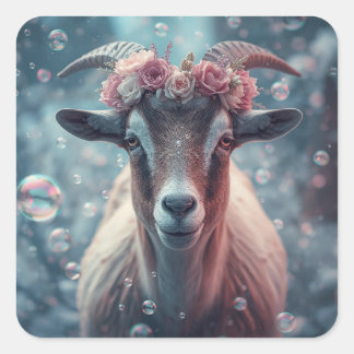 Adesivo Quadrado Dreamy Goat Art