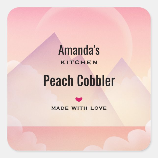 Adesivo Quadrado Dreamy Pastel — Cozinha de Paisagem (Frente)