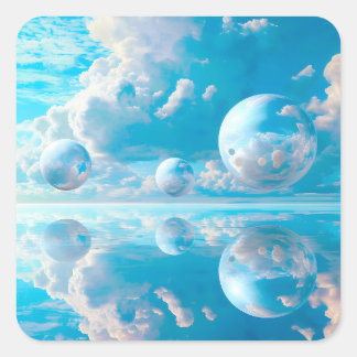 Adesivo Quadrado Dreamy Sky Surreal Nature Landscape