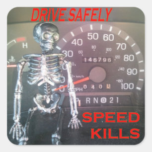 Adesivo Quadrado Drive Safe - Speed Matares Sticker