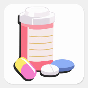 Adesivo Quadrado Drogas de prescrição
