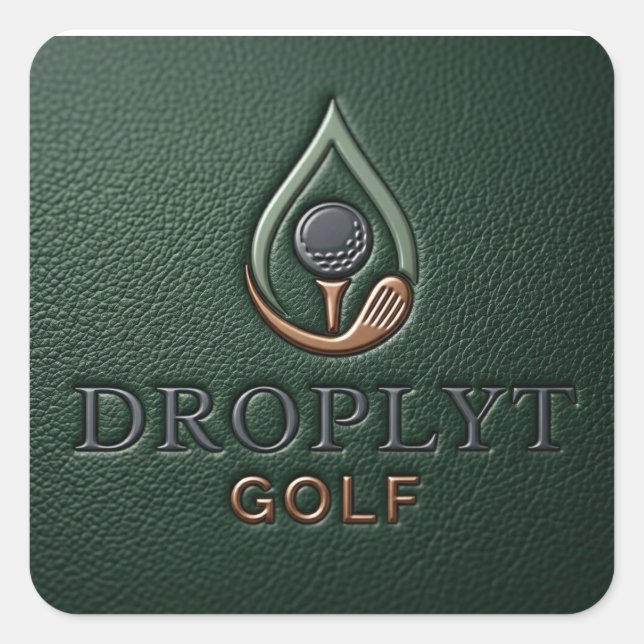 Adesivo Quadrado Droplyt Golf Heritage Verde  (Frente)