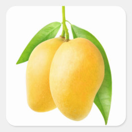 Adesivo Quadrado Duas frutas amarelas de manga