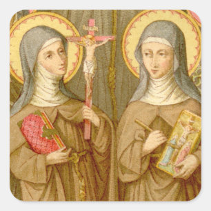 Adesivo Quadrado Duas Santas Clarissas (SAU 027)