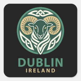 Adesivo Quadrado Dublin Irlanda Europa
