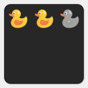 Adesivo Quadrado Duck Duck Cinza Pato Eu Amo Minnesota Mn