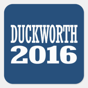 Adesivo Quadrado Duckworth - Tammy Duckworth 2016