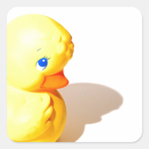 Adesivo Quadrado Ducky de borracha - bonito