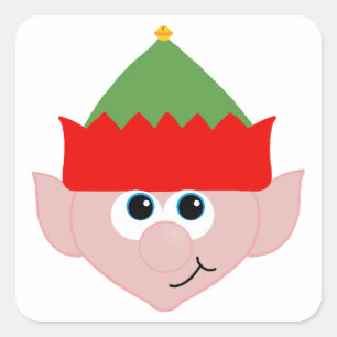 Adesivo Quadrado Duende do Natal