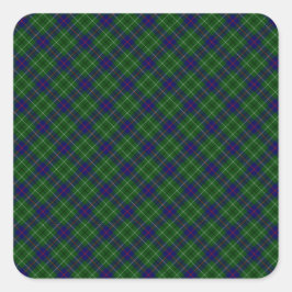 Adesivo Quadrado Duncan Clan Tartan Designed Impressão