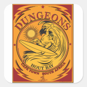 ADESIVO QUADRADO DUNGEON SURFANDO CAPE TOWN ÁFRICA DO SUL
