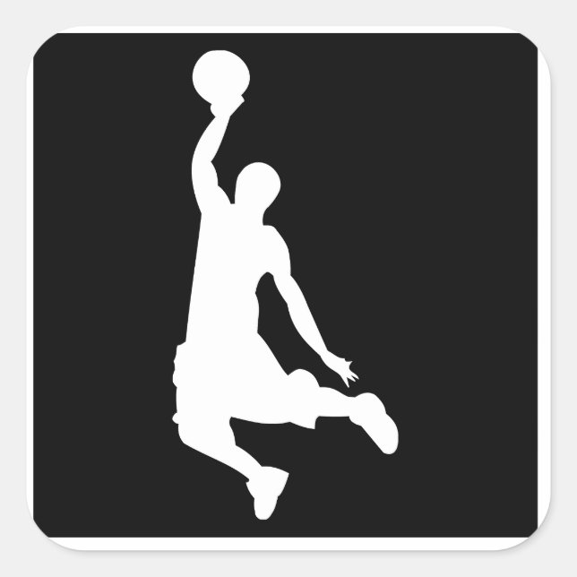 Adesivo Quadrado Dunk de Basquete (Frente)