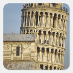 Adesivo Quadrado Duomo e Torre Inclinada, Pisa, Toscana, Itália