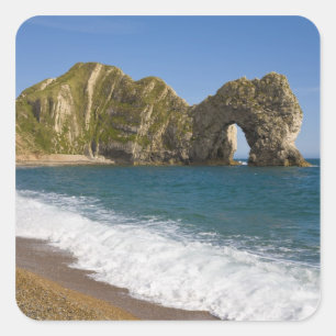 Adesivo Quadrado Durdle Door, Lulworth Cove, Jurassic Coast,