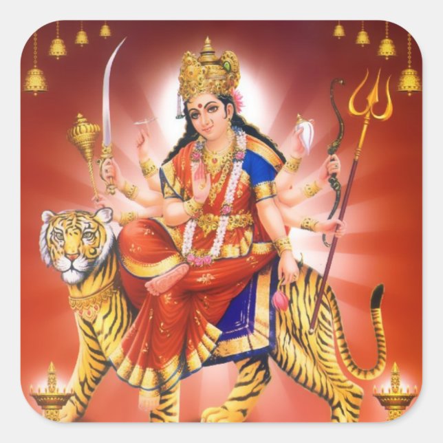 Adesivo Quadrado Durga Stickers (Frente)