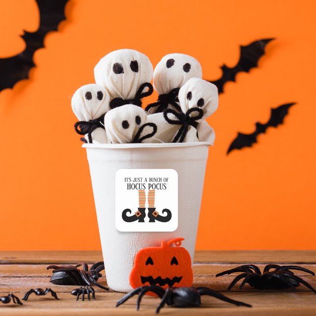 Adesivo Quadrado É Apenas Um Monte De Abracadabra (It's Just A Bunch Of Hocus Pocus Square Sticker)