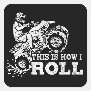 Adesivo Quadrado É assim que eu rolo - ATV (veículo todo terreno)