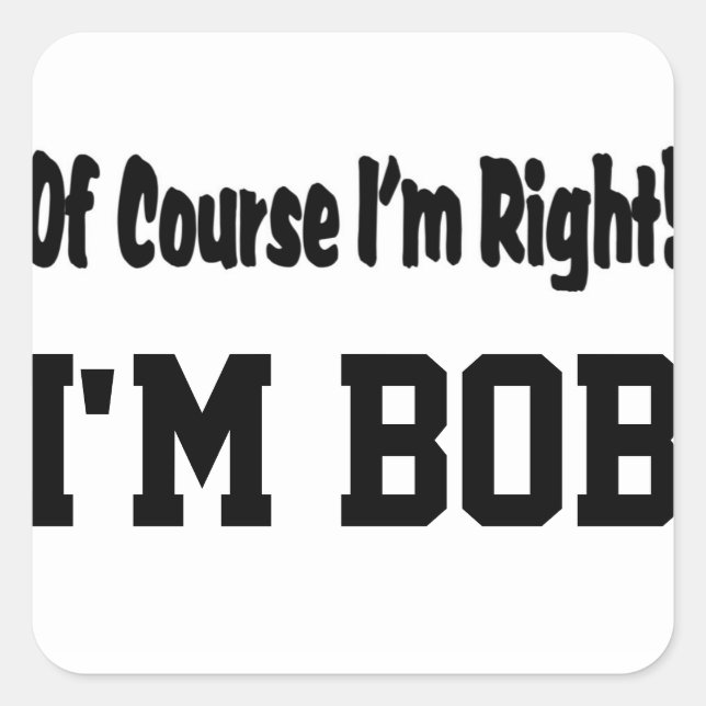 Adesivo Quadrado É claro que sou o Stickers Certo (Frente)