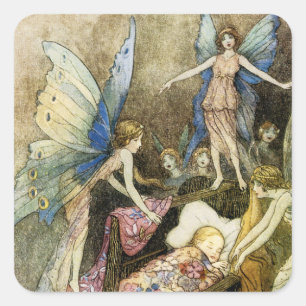 Adesivo Quadrado E, Doce Cantando Na Sua Cama