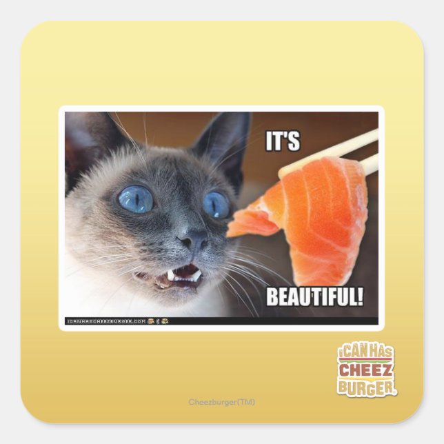 Adesivo Quadrado É lindo! (Frente)