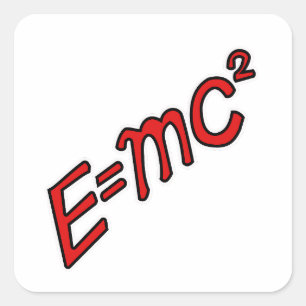 Adesivo Quadrado E = mc² – Modo Gênio Ativado
