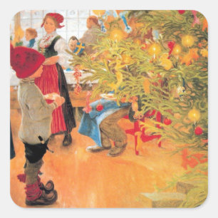 Adesivo Quadrado É menino do tempo do Natal outra vez - que olha a