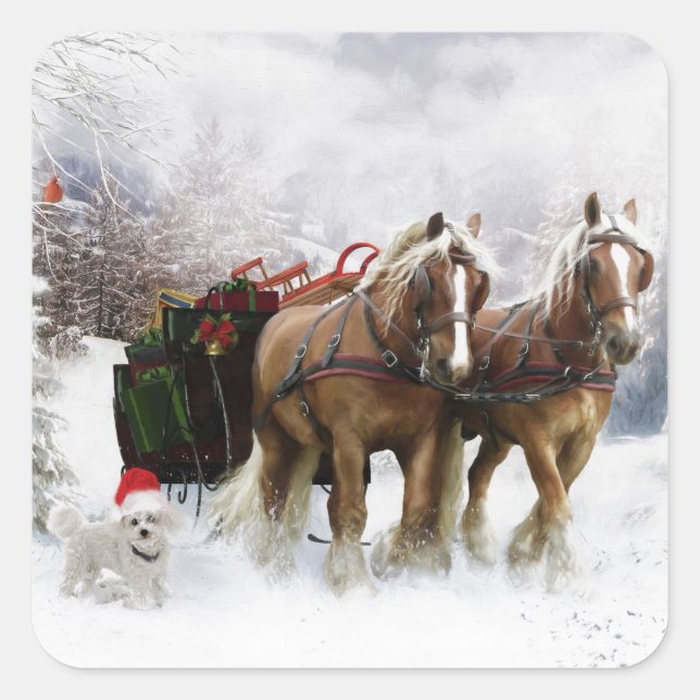 Adesivo Quadrado É Natal (Frente)