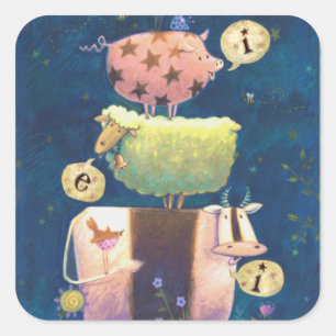 Adesivo Quadrado E Nesta Fazenda