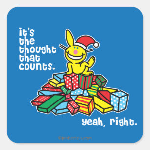 Adesivo Quadrado É o pensamento que conta