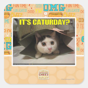 Adesivo Quadrado É o sábado?