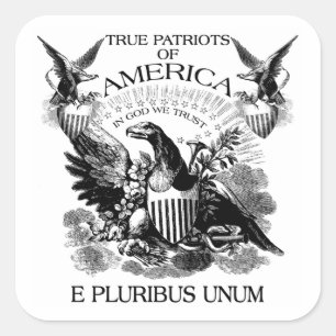Adesivo Quadrado E Pluribus Unum