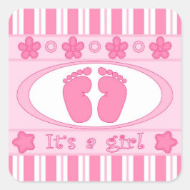 Adesivo Quadrado É uma garota