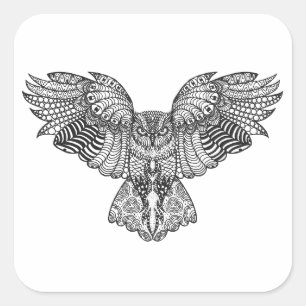 Adesivo Quadrado Eagle Owl Inspirou