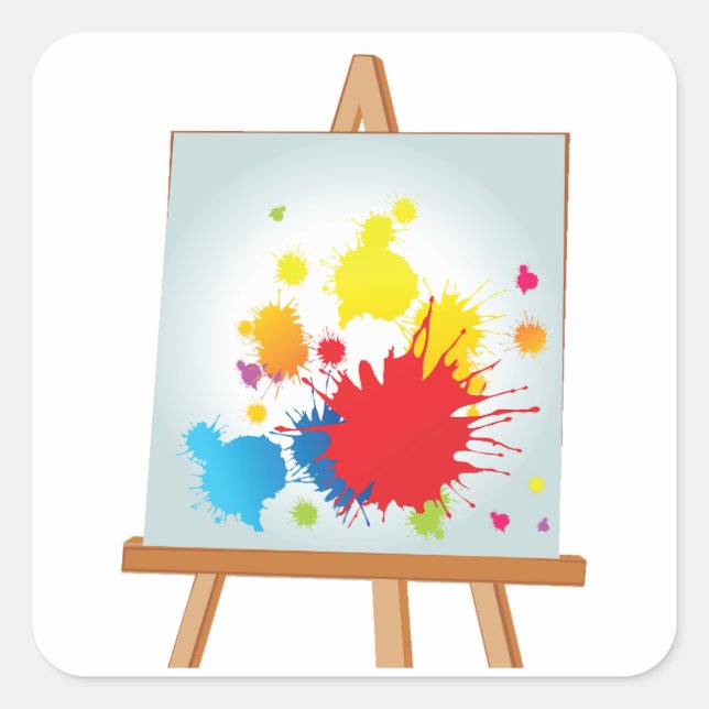 Adesivo Quadrado Easel Art Stickers (Frente)