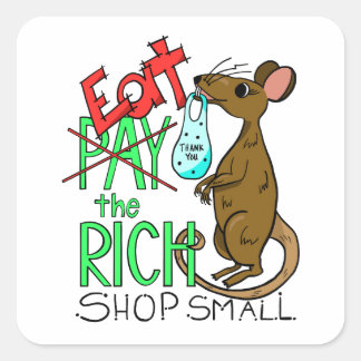 Adesivo Quadrado Eat the Rich - Shop Small