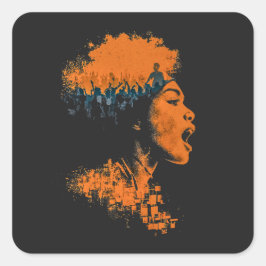 Adesivo Quadrado Echo of the Crowd