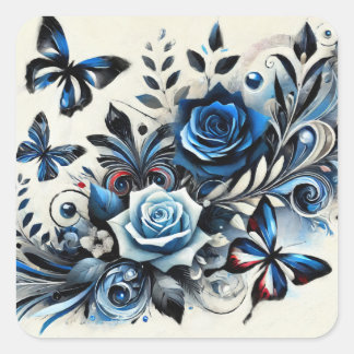 Adesivo Quadrado Éclat Bleu Mystique