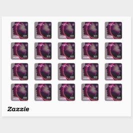 Adesivo Quadrado Eclipse total do sol agosto 2026 texto personaliza