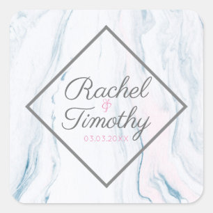 Adesivo Quadrado Economias de mármore da pedra dos tons Pastel a