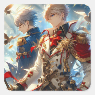 Adesivo Quadrado Ecos da Guerra: Sussurros da Paz